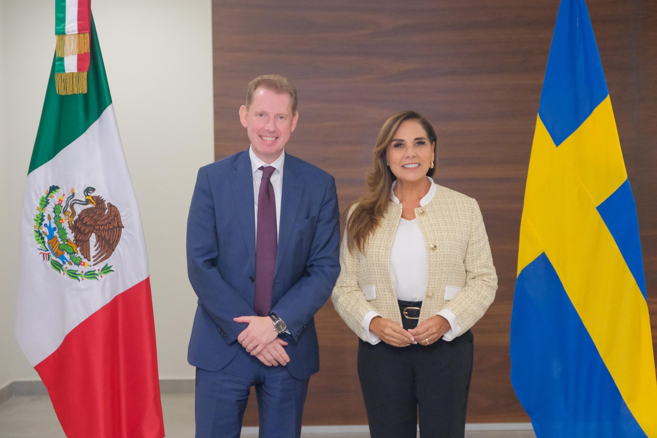Fortalecen Mara Lezama y embajador de Suecia en México, Gunnar Aldén, sectores del turismo y la sustentabilidad