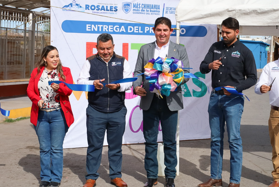 Gobierno estatal entrega renovación urbana en Rosales como parte de “Rutas Mágicas de Color”
