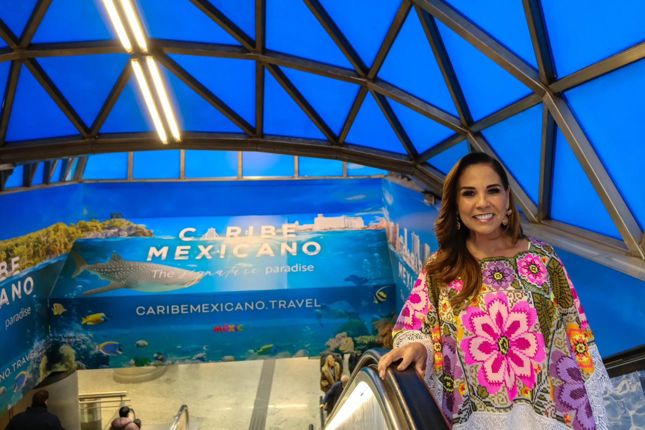 Caribe Mexicano se proyecta desde la Puerta del Sol en Madrid