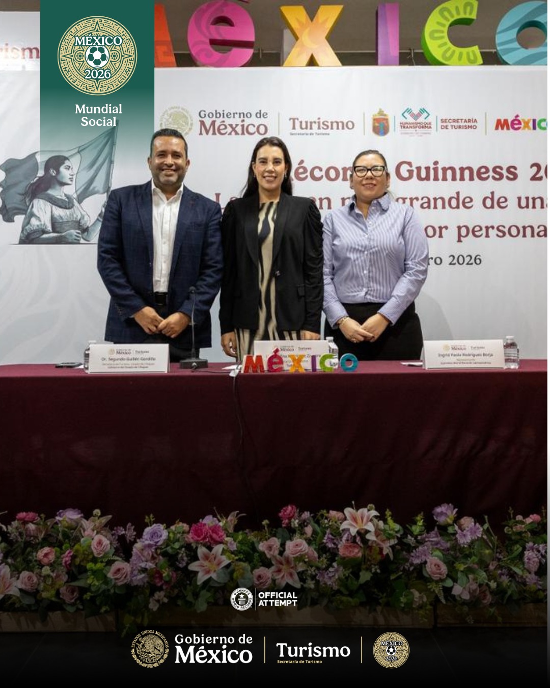 Chiapas buscará Récord Guinness con la playera humana más grande rumbo al Mundial 2026