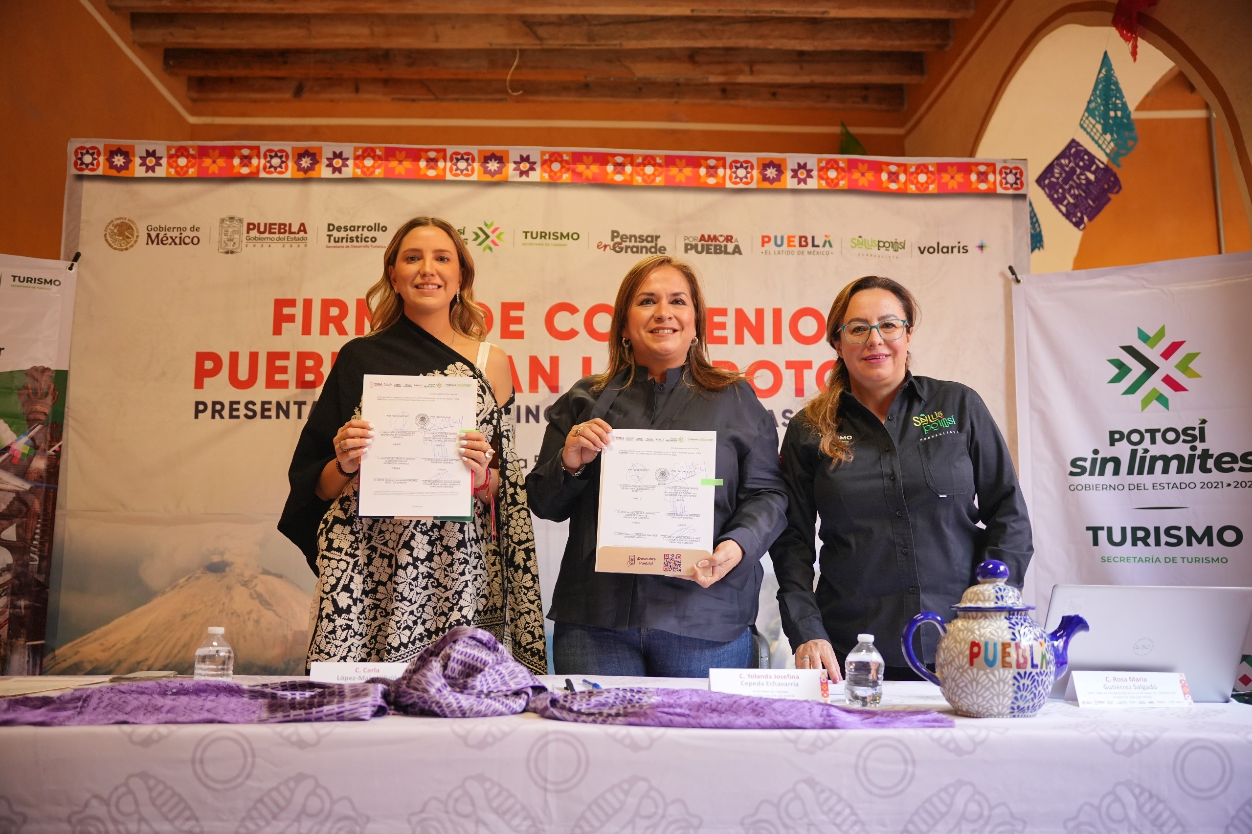 Puebla y San Luis Potosí sellan alianza turística y anuncian nuevo vuelo para impulsar visitantes