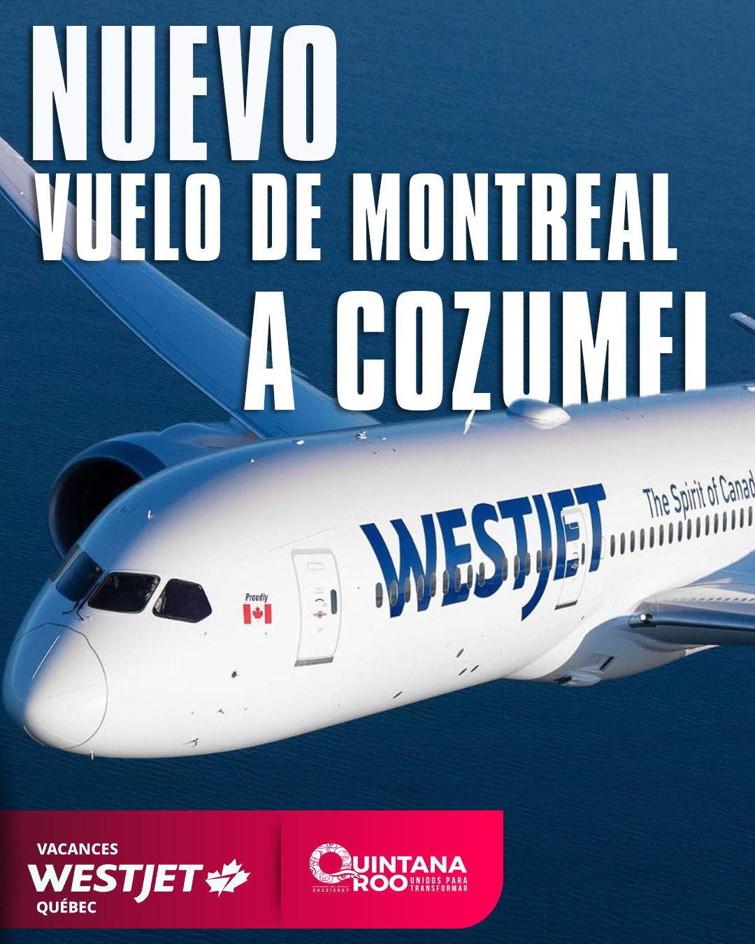 Cozumel fortalece su conexión con Canadá con nuevo vuelo directo Montreal–Cozumel